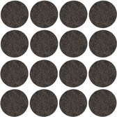 16x Zwarte ronde meubelviltjes/antislip noppen 2,6 cm - Beschermviltjes - Stoelviltjes - Vloerbeschermers - Meubelvilt - Viltglijders