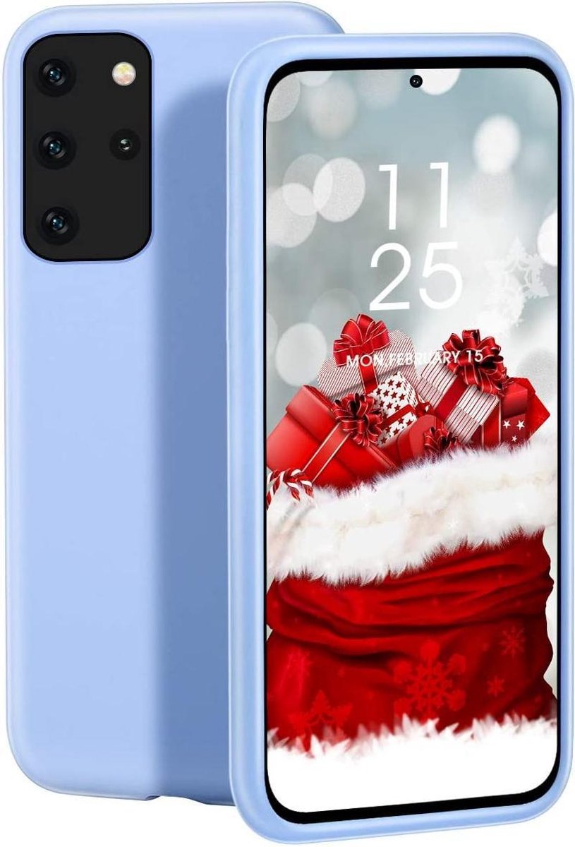HB Hoesje Geschikt voor Samsung Galaxy S20 Plus - Siliconen Back Cover - Blauw