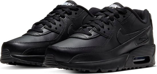 Nike Air Max 90 Leather GS Zwart - Kinder Sneaker - CD6864-001 - Maat 35.5  | bol