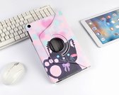 P.C.K. Boekhoesje/Bookcover/Case draaibaar hoesje kitten print geschikt voor Samsung Galaxy TAB A T510 (2019) MET GLASFOLIE/TEMPEREDD GLASS