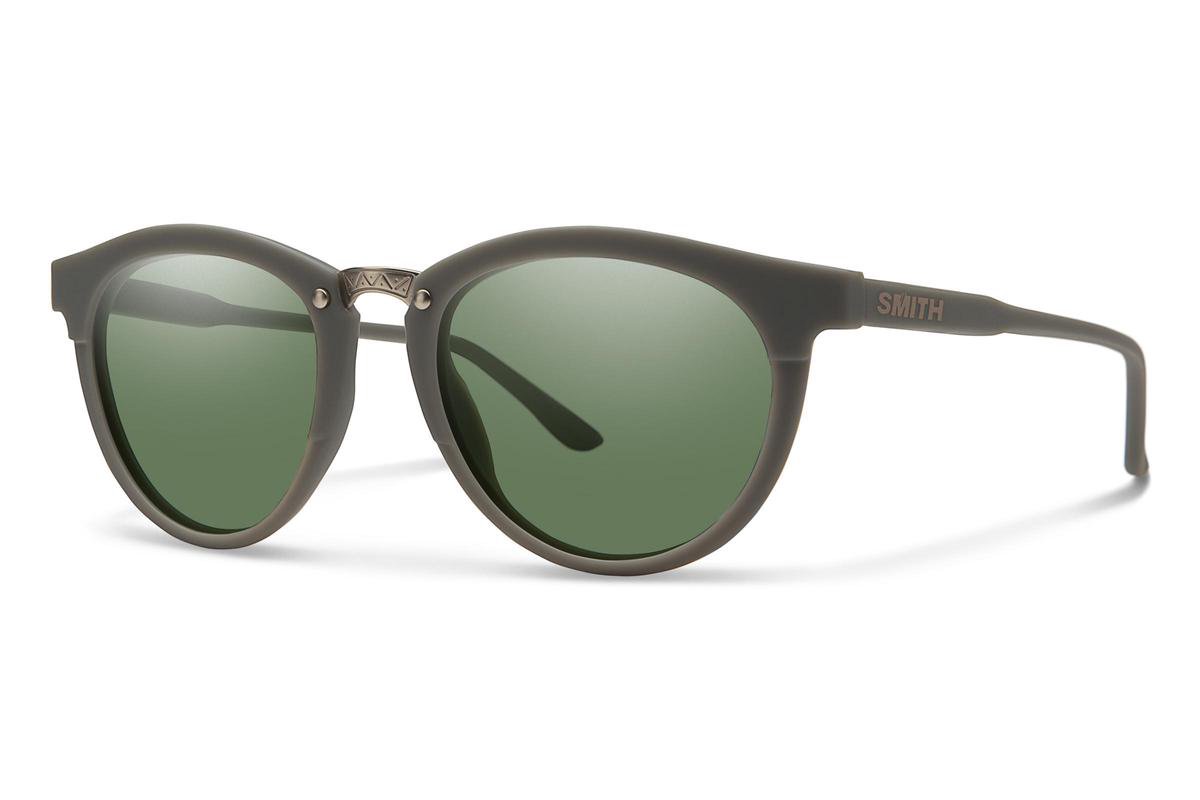 Smith Questa Zonnebril Unisex Mat Donkergrijs/grijs-groen