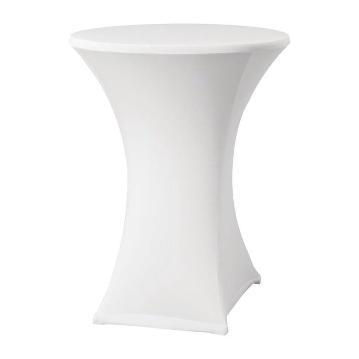 statafelrok stretch D2 - Ø 80-85cm - incl. topcover - wit