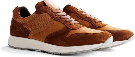 NoGRZ M.DeLayens - Leren heren sneaker - Cognac - Maat 41 | bol.com