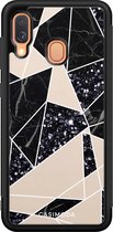 Samsung A40 hoesje - Abstract painted | Samsung Galaxy A40 case | Hardcase backcover zwart