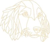 Cocker Spaniel Geometrisch Hout 90 x 105 cm Light Wood - Honden - Wanddecoratie