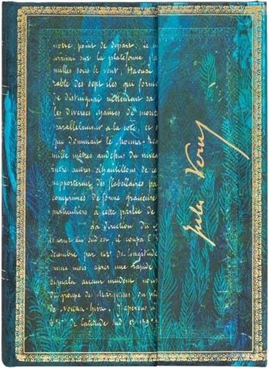 Paperblanks Embellished Manuscript Verne, Twenty Thousand Leagues Midi - Gelinieerd