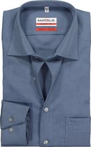 MARVELIS modern fit overhemd - rook blauw - Strijkvrij - Boordmaat: 46