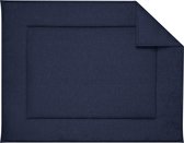 BINK Bedding Boxkleed Bo Jeans 80 x 100 cm - vulling fiberfill 400 grams - speelkleed - parklegger - chambray - jeansblauw - donkerblauw - gemêleerd - stoere dubbele naad rondom - tweezijdig - 80%katoen/20%polyester