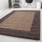 - Vloerkleed - Taupe - Ø 120cm Rond