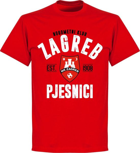 NK Zagreb Established T-shirt - Rood - 3XL