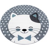 Vloerkleed - Kitty - Rond - Blauw