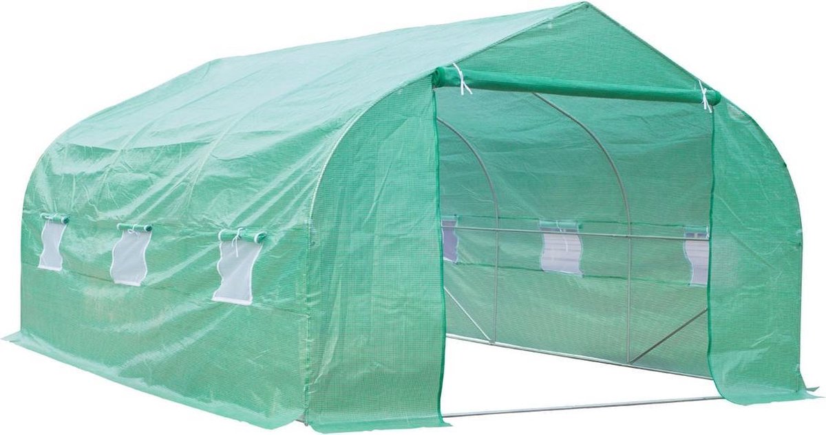 | Tuinkas Foliekas Folie kas Kweektent Kas Foliekas folieserre tent in groen van tectake