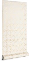 Kave Home - Behang Viveka beige en goudkleur 10 x 0,53 m FSC MIX Credit