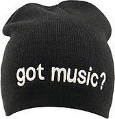 Winter muts (Beanie) Got Music? zwart