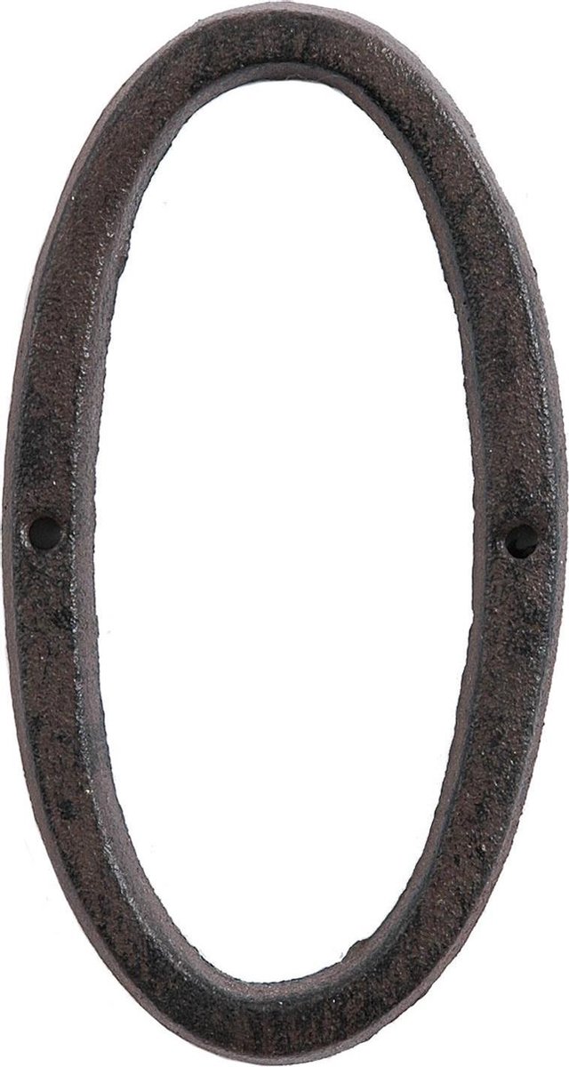 Clayre & Eef Cijfer 0 15 cm Bruin IJzer