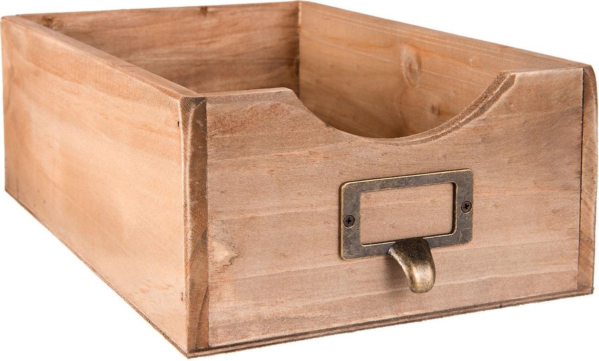 Clayre & Eef Tijdschriftenhouder 18x29x10 cm Bruin Hout