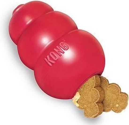 KONG Classic - Snackbal Honden Speelgoed - Rubber - 10.16cm - Rood - Maat L