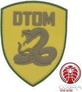 Don't Tread On Me PVC patch embleem groen met klittenband