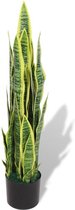 Kunst sanseveria plant met pot 90 cm groen