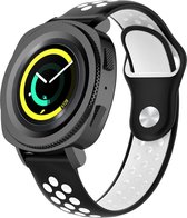 watchbands-shop.nl bandje - Samsung Galaxy Watch (42mm)/Gear Sport - WitZwart