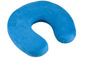 Ergonomische Memory Foam Reiskussen - Traagschuim Nek Kussen - 3D Comfort Reiskussentje - Slaapkussen Travel Pillow - Neksteun Kussen Voor Bus/Vliegtuig/Trein/Auto - U-Vorm – Blauw