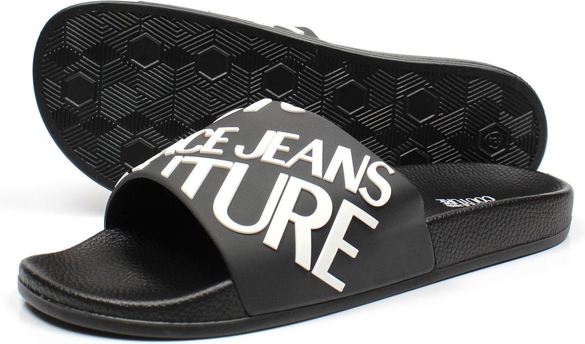 Versace Jeans Linea Fondo Slide Dis. 24 Heren Slippers - Zwart/Wit - Maat  41 | bol