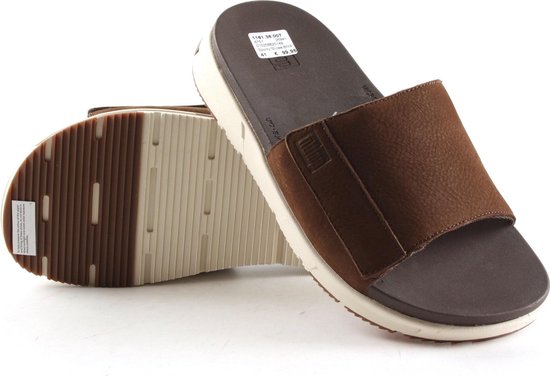 Heren Slippers \u0026 Muilen Fitflop Sporty Slides Bn3-167-070 Donkerbruin -  Maat 45 | bol.com
