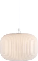 Nordlux Milford hanglamp - melkglas - ribbels - Ø30 cm - E27 - wit