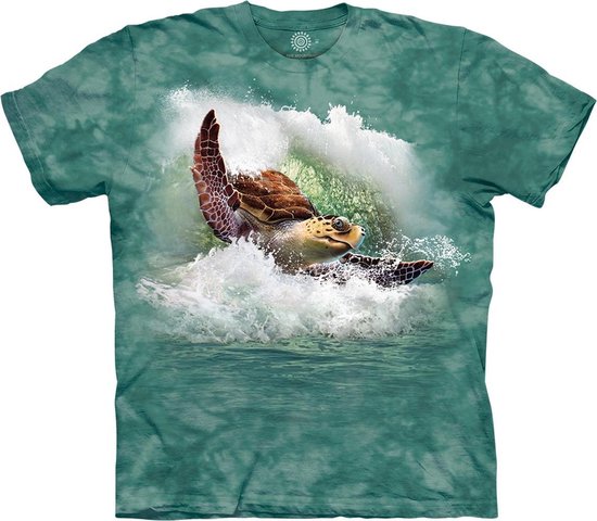 The Mountain Adult Unisex T-Shirt - Surfin' Sea Turtle