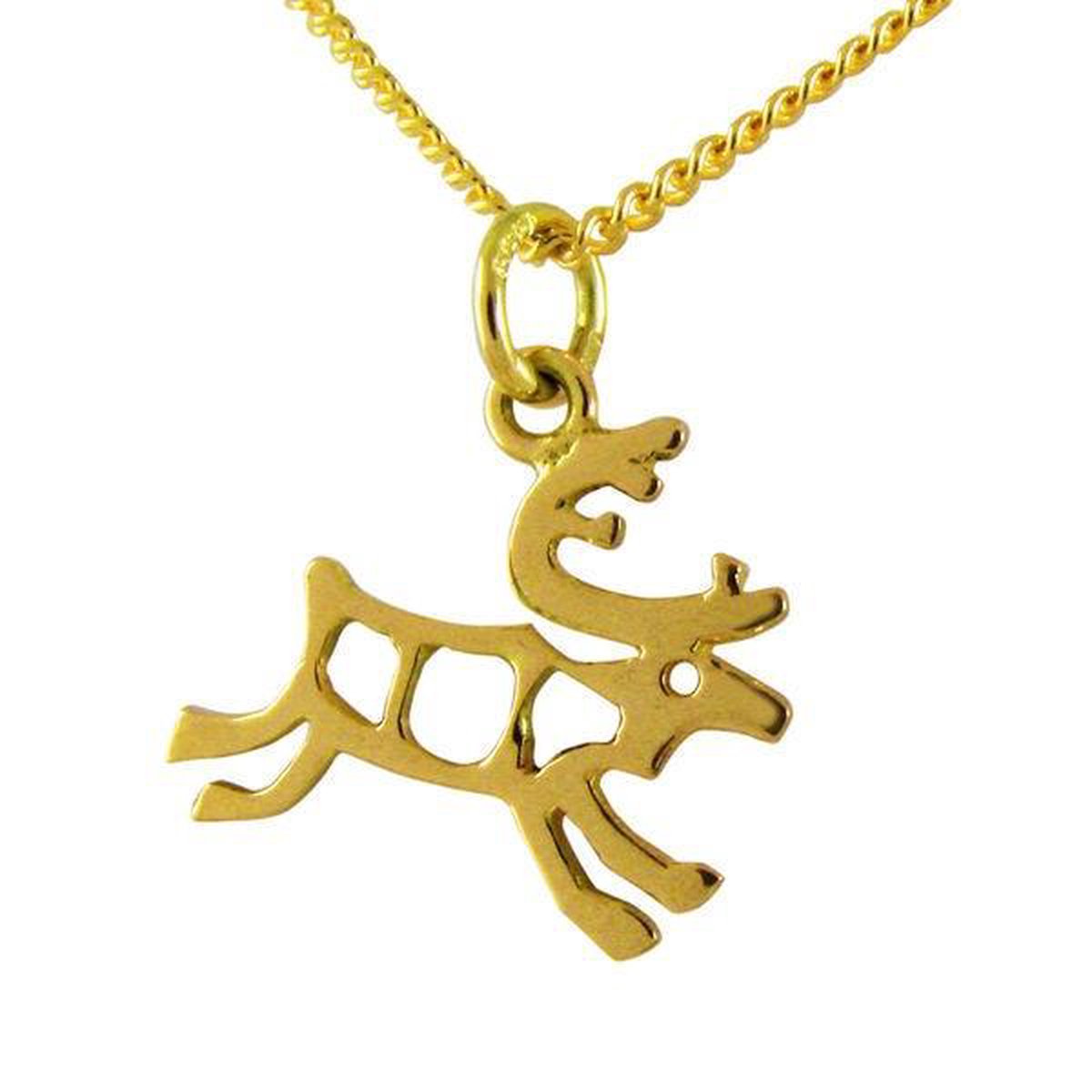 AuBor ®. Hanger. Goud. Het rendier.