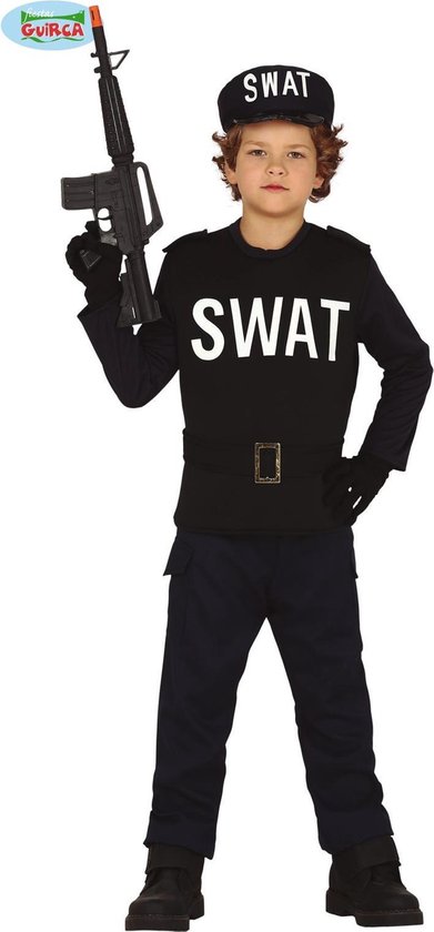 Swat verkleedset / carnaval kostuum voor jongens/meisjes - Politie carnavalskleding 140/152