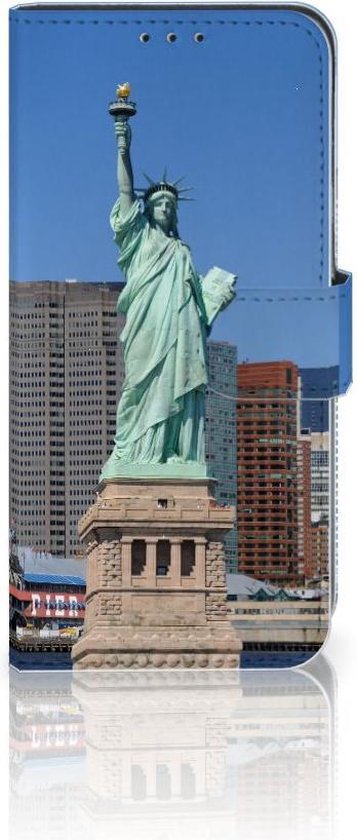 Coque Samsung Galaxy M10 Cuir PU Premium Housse Portefeuille Coque pour Statue De La Liberté