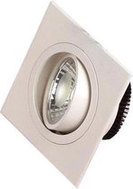 LED Spot - Inbouwspot - Vierkant 5W - Helder/Koud Wit 6400K - Mat Wit Aluminium - Kantelbaar 93mm - BSE