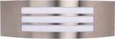LED Tuinverlichting - Buitenlamp - Manipu 2 - Wand - RVS - E27 - Vierkant - BSE