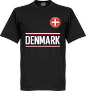 Denemarken Keeper Team T-Shirt - Zwart  - XS