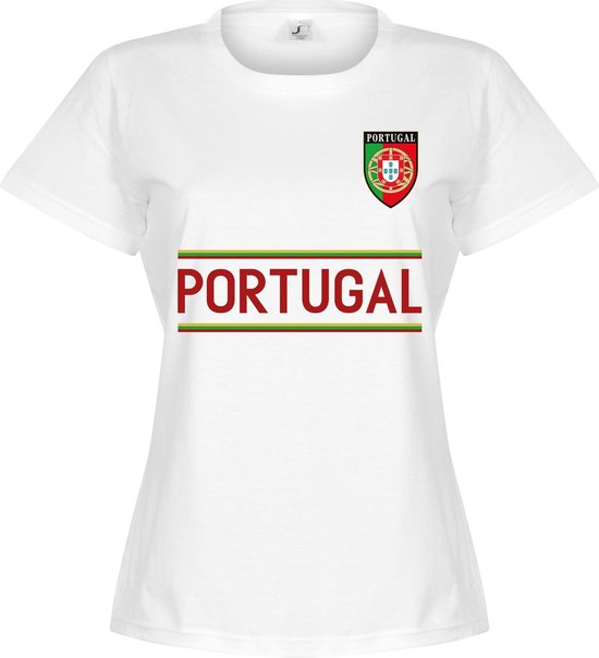Portugal Dames Team T-Shirt - Wit - S