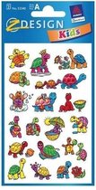 3x setje van Schildpadden stickers 2 vellen - kinder dieren stickers/stickertjes