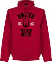 Manchester United Established Hooded Sweater - Rood - S