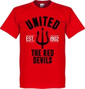 Manchester United Established T-Shirt - Rood  - XXL