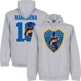 Maradona 10 Boca Juniors Logo Hooded Sweater - XL