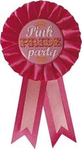 Haza Original Rozet ''pink Pride Party'' Roze 8 X 14,5 Cm