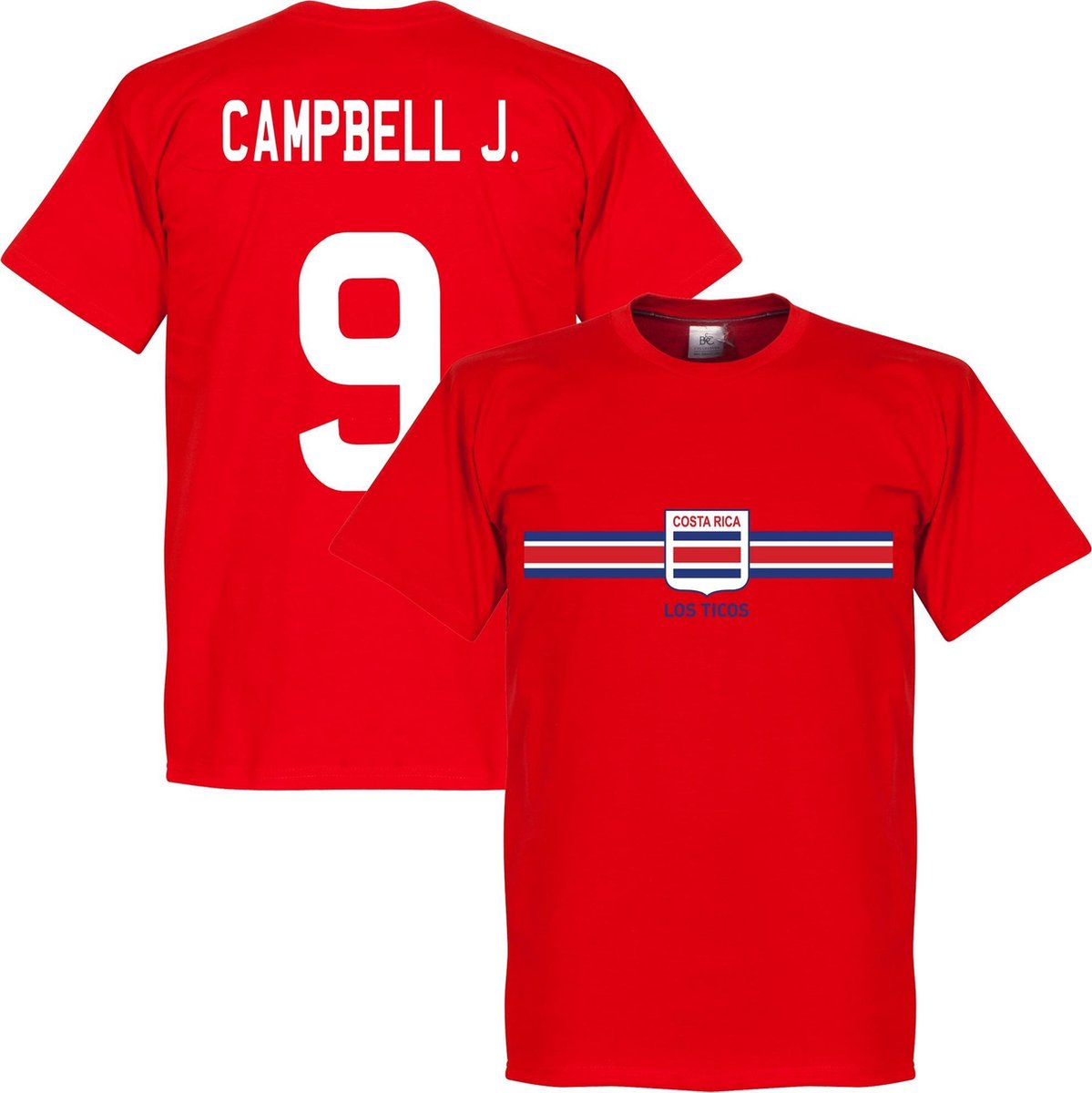 Costa Rica Campbell J. Team T-Shirt - Rood - L