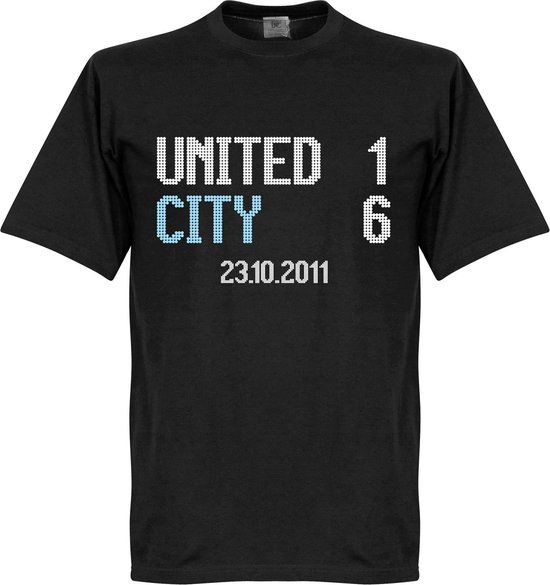United 1 : City 6 Scoreboard T-shirt - XXXXL