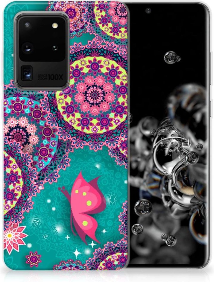 Samsung Galaxy S20 Ultra Hoesje maken Cirkels en Vlinders