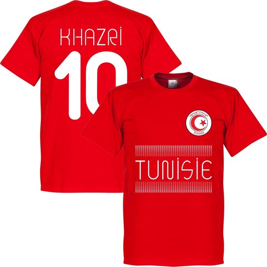 T-Shirt Équipe Tunisie Khazri 10 - Rouge - XL