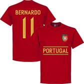 Portugal Bernardo 11 Team T-Shirt - Rood - S
