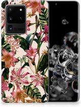 Back Cover Samsung S20 Ultra TPU Siliconen Hoesje Flowers