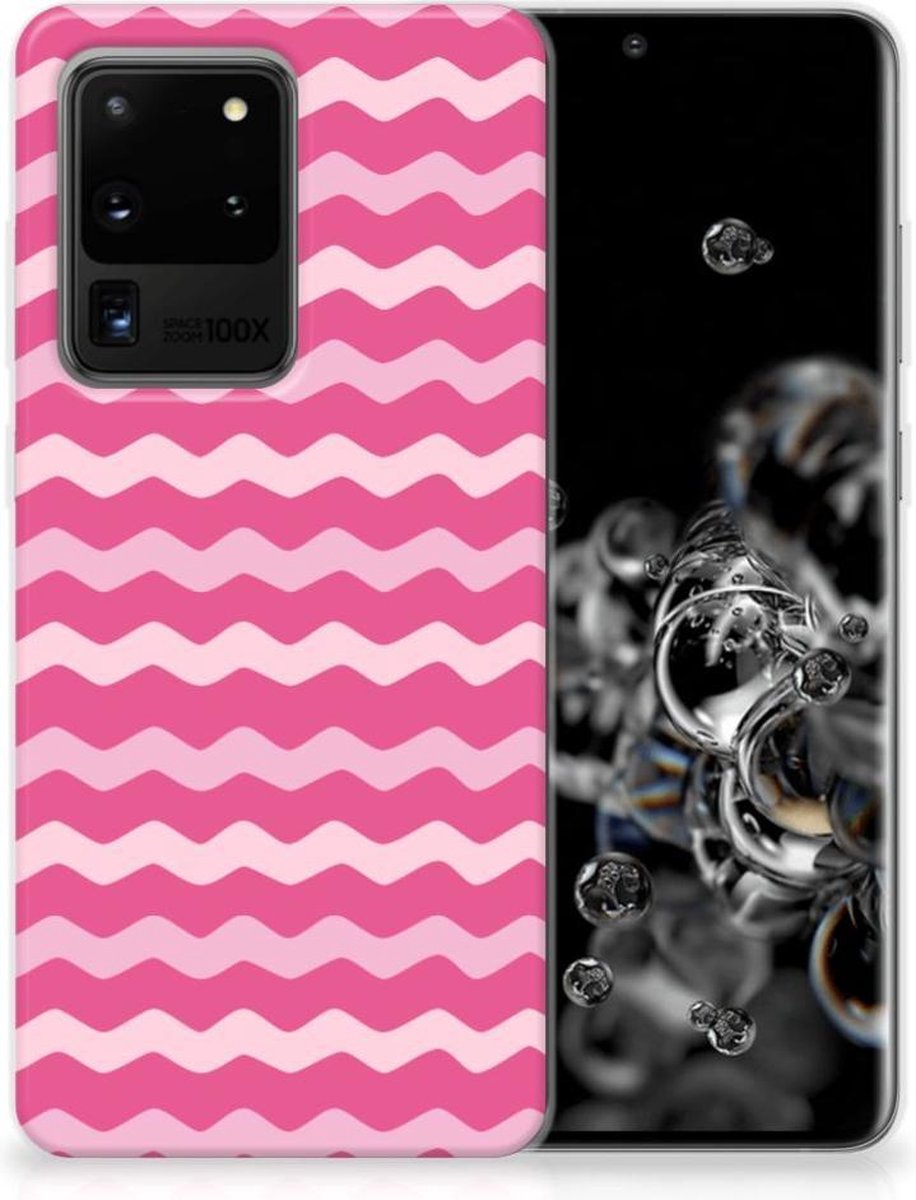 Samsung Galaxy S20 Ultra TPU bumper Waves Pink