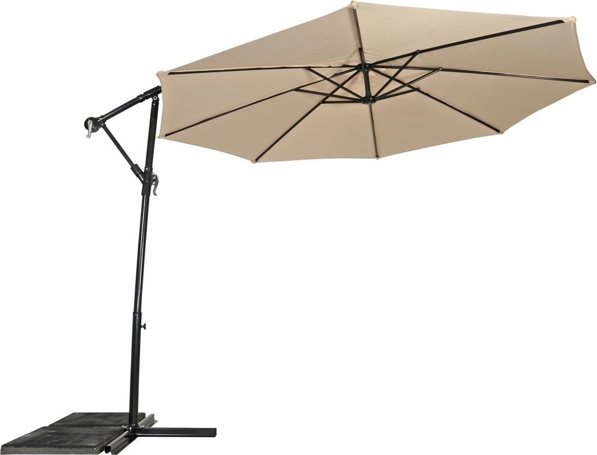 Zweefparasol Gemini - ecru doorsnee 3 mtr