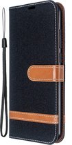 Xiaomi Redmi Note 8T Hoesje - Denim Book Case - Zwart